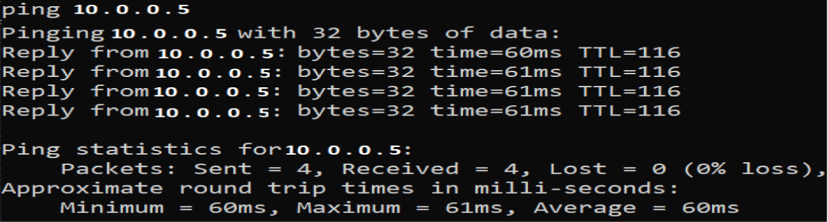 Python code results for detection of missing devices.