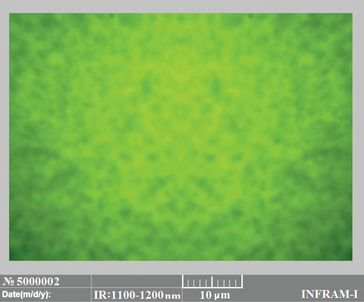 Micrograph of a silicon sample doped with gadolinium by staged low-temperature diffusion.