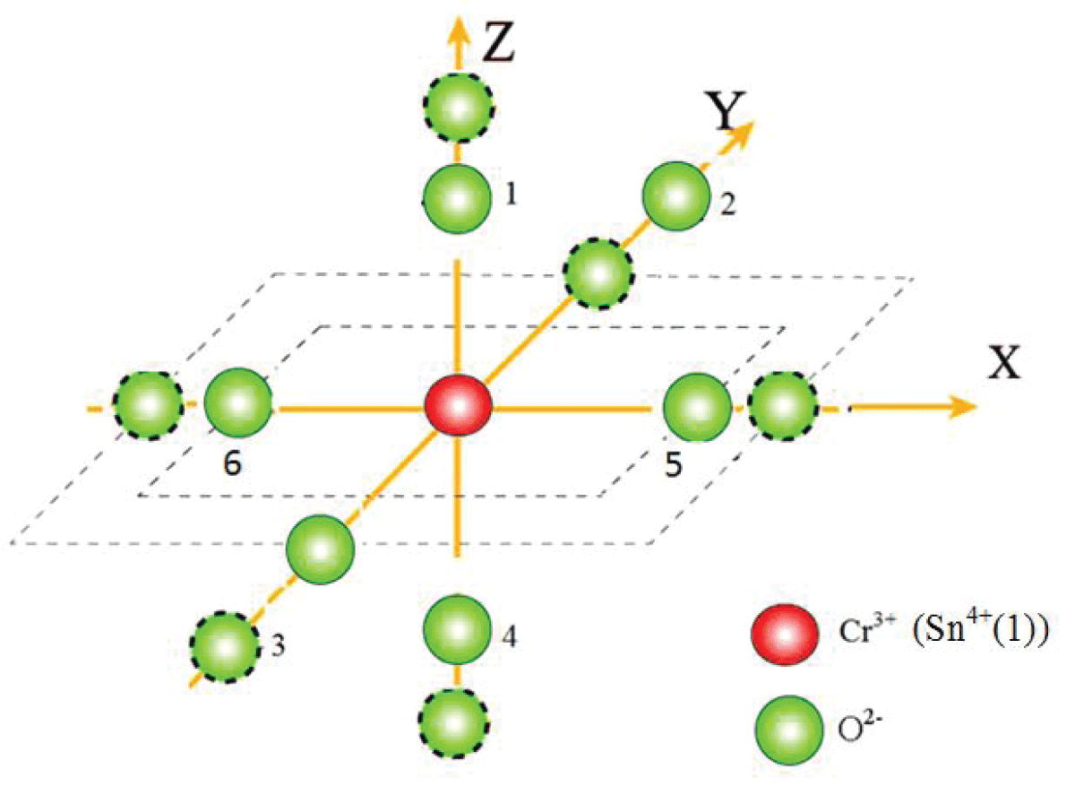 Visual depiction of the local environment (dotted circles show positions after distortion).